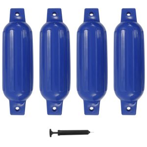 Boat Fender 4 pcs PVC – 41×11.5 cm, Blue