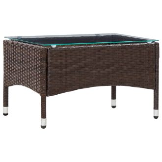 Coffee Table 60x40x36 cm Poly Rattan