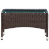 Coffee Table 60x40x36 cm Poly Rattan – Brown