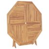 Folding Garden Table Solid Teak Wood – Octagonal, 120x120x75 cm