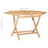 Folding Garden Table Solid Teak Wood – Octagonal, 120x120x75 cm