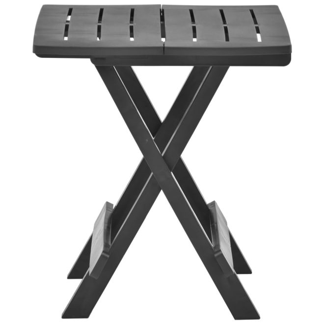 Folding Garden Table Anthracite 45x43x50 cm Plastic