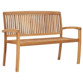 2-Seater Stacking Garden Bench Solid Teak Wood