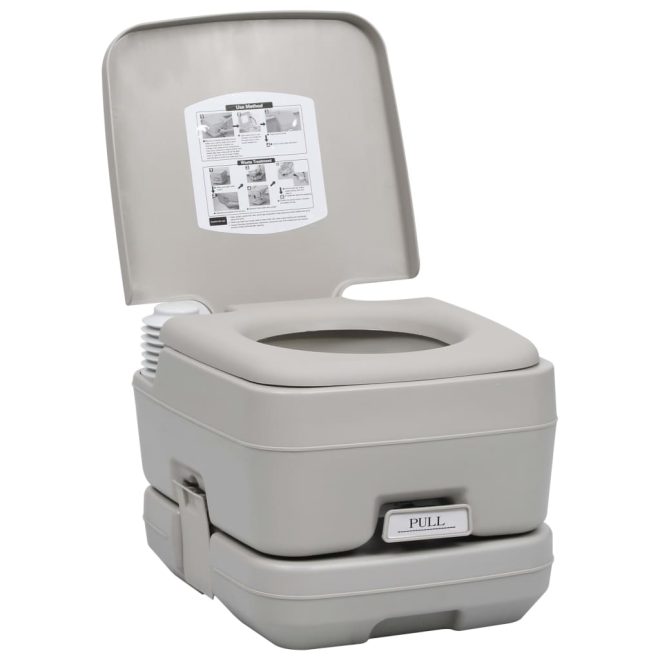 Portable Camping Toilet Grey – 10 + 10 l