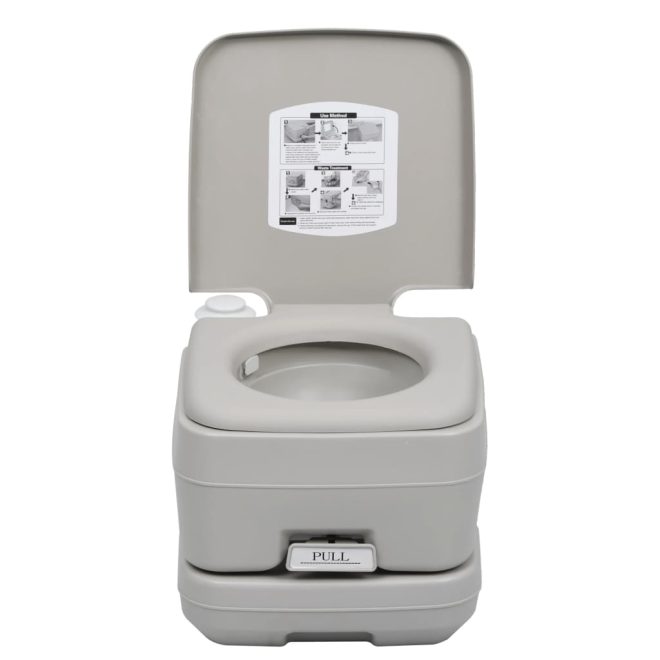 Portable Camping Toilet Grey – 10 + 10 l