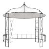 Gazebo 300×290 cm Round – White