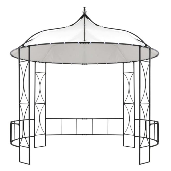 Gazebo 300×290 cm Round – White