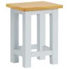 End Table 27x24x37 cm Solid Oak Wood