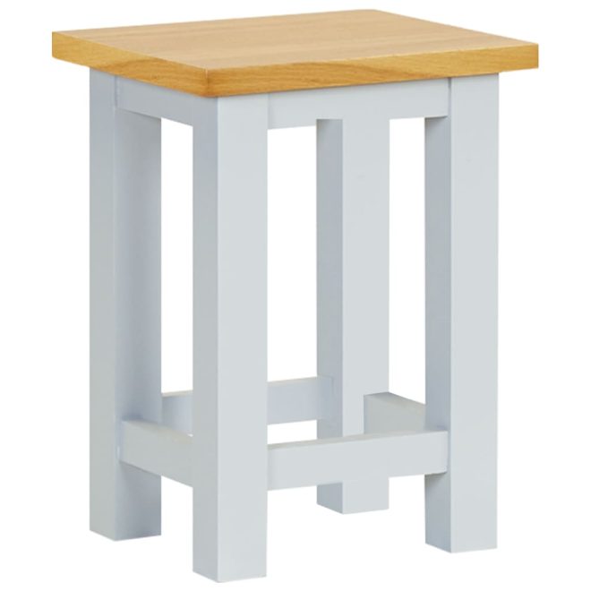 End Table 27x24x37 cm Solid Oak Wood