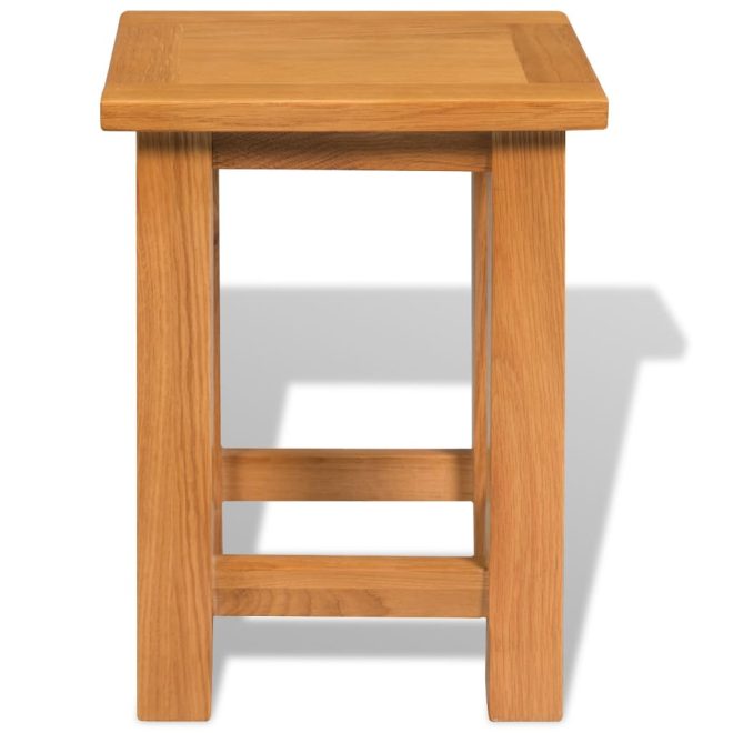 End Tables 2 pcs 27x24x37 cm Solid Oak Wood