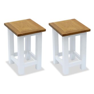 End Tables 2 pcs 27x24x37 cm Solid Oak Wood