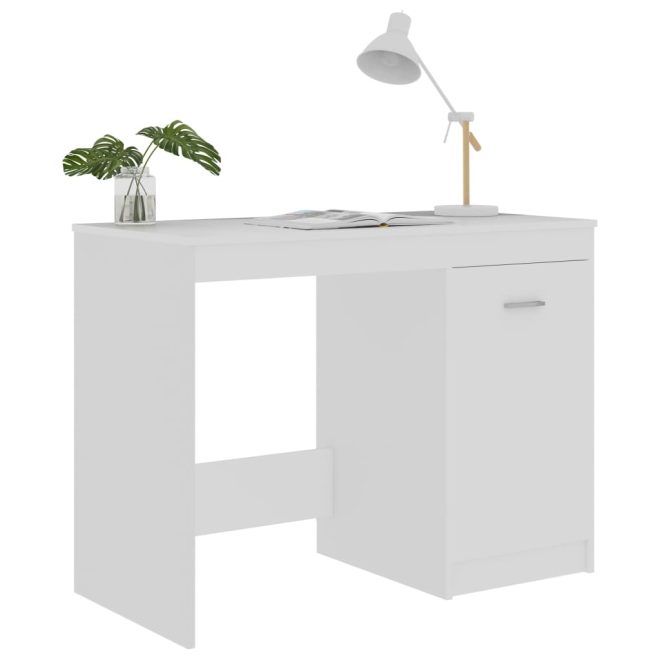 Desk 100x50x76 cm Engineered Wood – White