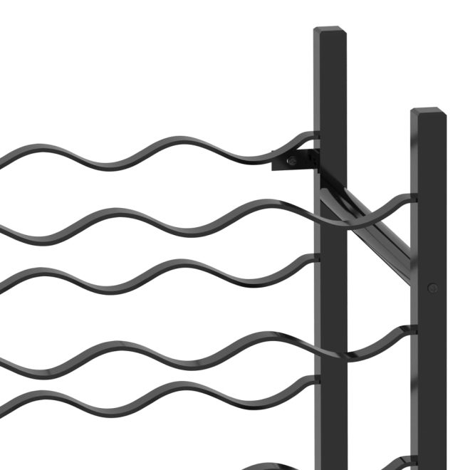 Wine Rack for 48 Bottles Metal – Black