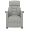 Recliner Faux Suede Leather – Light Grey