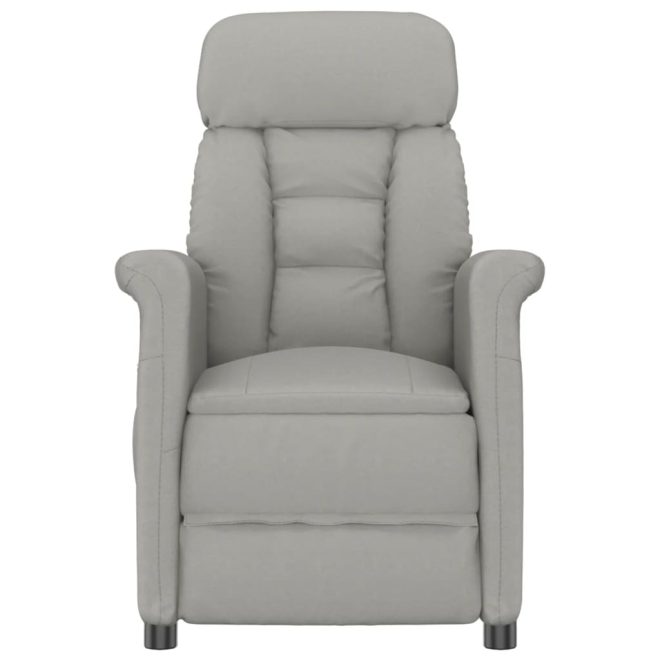 Recliner Faux Suede Leather – Light Grey