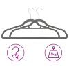 20 pcs Clothes Hanger Set Anti-slip Velvet – Grey, 20