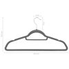 20 pcs Clothes Hanger Set Anti-slip Velvet – Grey, 20