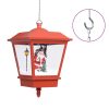 Christmas Hanging Lamp with LED Light and Santa Red 27x27x45 cm