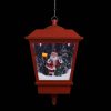 Christmas Hanging Lamp with LED Light and Santa Red 27x27x45 cm