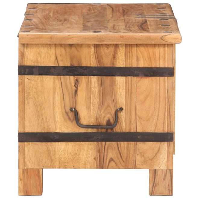 Chest 90x40x40 cm Solid Acacia Wood – Dark Brown