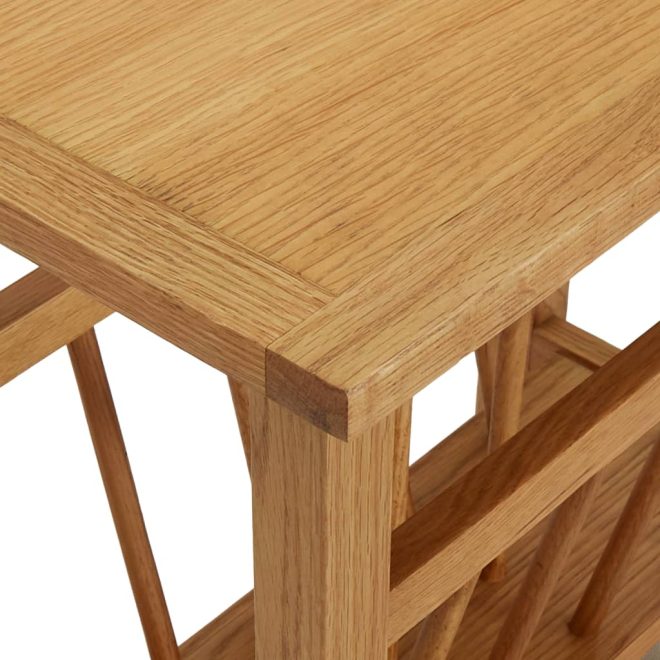 Magazine Table 45x27x42 cm Solid Oak Wood