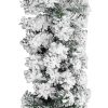 Christmas Garland with Flocked Snow Green PVC – 10 M