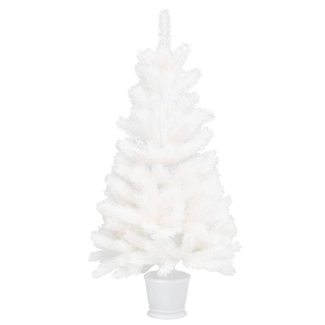 Artificial Christmas Tree Lifelike Needles White – 90×50 cm