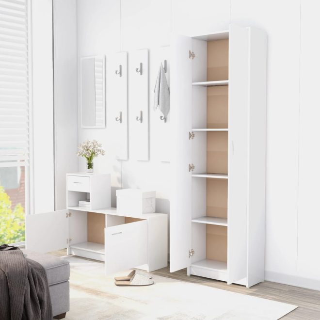 Hallway Wardrobe 55x25x189 cm Engineered Wood – White