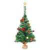 Artificial Christmas Tree with Baubles and LEDs Green 64 cm