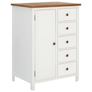 Wardrobe 76x52x105 cm Solid Wood – White