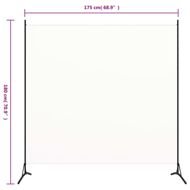 Addlestone Room Divider – 175×180 cm, White