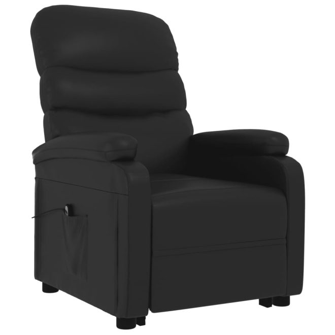 Stand-up Recliner Faux Leather – Black