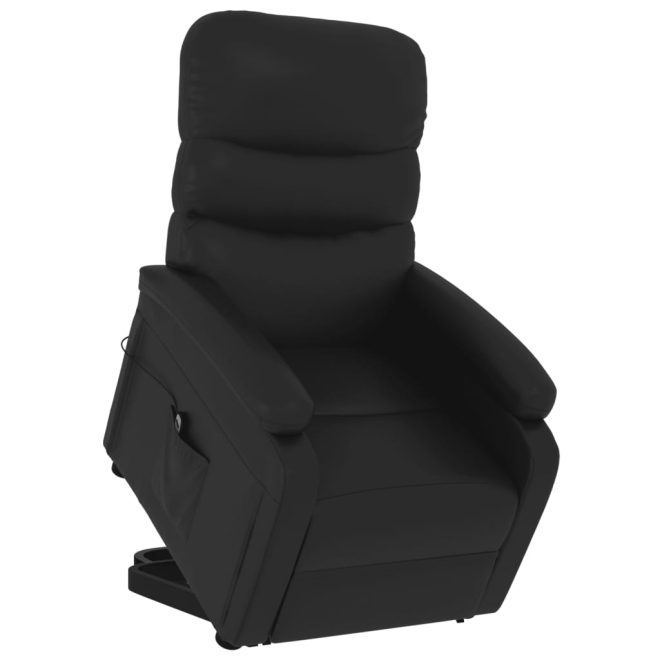 Stand-up Recliner Faux Leather – Black