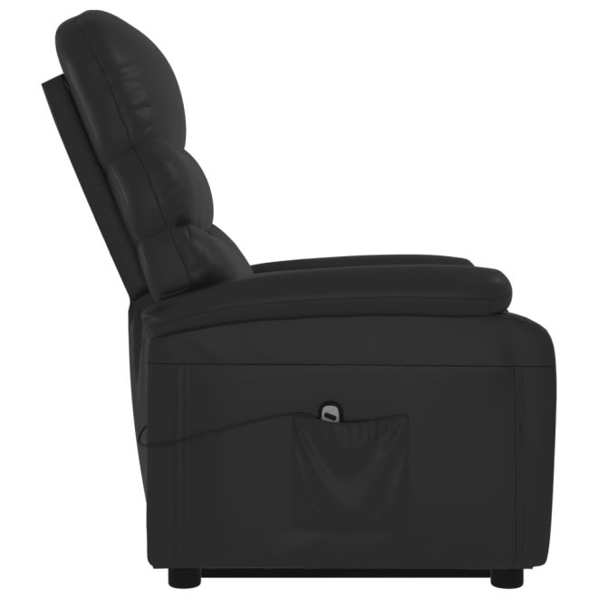 Stand-up Recliner Faux Leather – Black