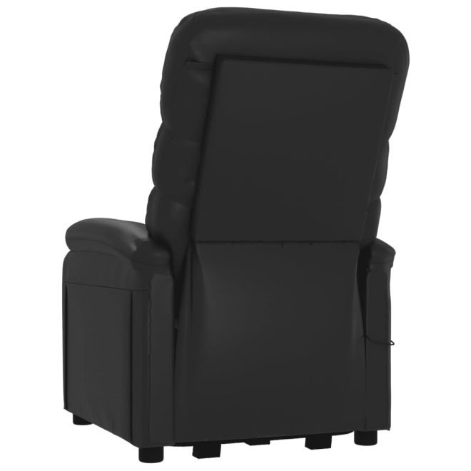 Stand-up Recliner Faux Leather – Black