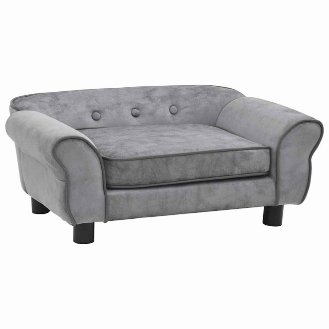 Dog Sofa 72x45x30 cm Plush – Grey