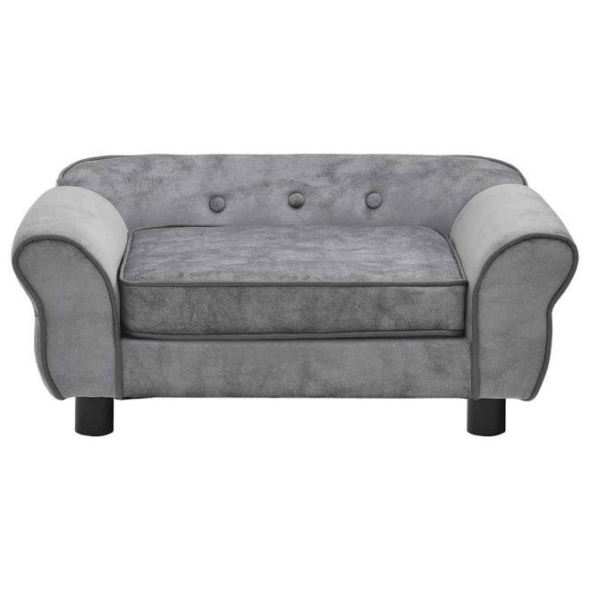 Dog Sofa 72x45x30 cm Plush – Grey