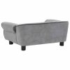 Dog Sofa 72x45x30 cm Plush – Grey