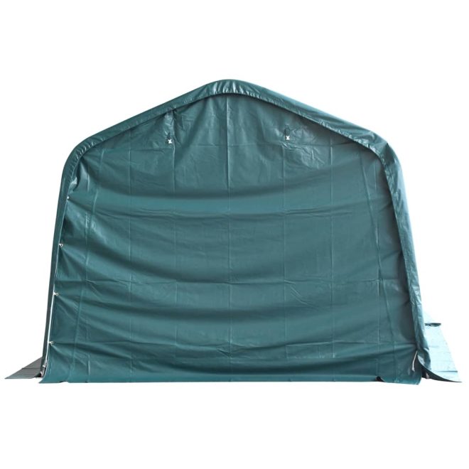 Removable Livestock Tent PVC 550 g/m Dark Green – 3.3×3.2 m