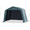 Removable Livestock Tent PVC 550 g/m Dark Green – 3.3×3.2 m