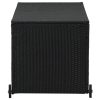 Garden Storage Box 120x65x61 cm Poly Rattan – Black