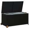 Garden Storage Box 120x65x61 cm Poly Rattan – Black