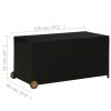 Garden Storage Box 120x65x61 cm Poly Rattan – Black