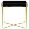 Delray Side Table Black and Gold 38x38x38.5 cm MDF