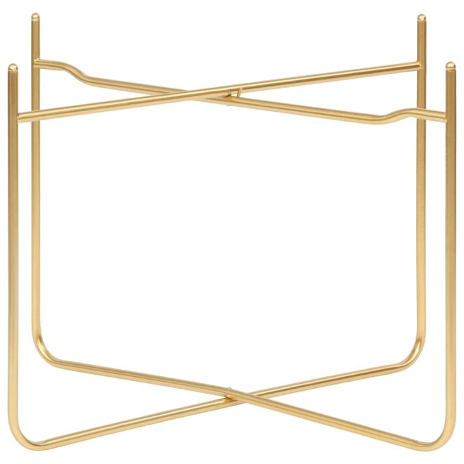 Delray Side Table Black and Gold 38x38x38.5 cm MDF