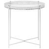 Sylacauga Side Table Silver 40x40x41 cm Glass