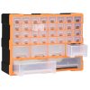 Multi-drawer Organiser with Drawers – 40 Drawers, Orange and Black