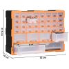 Multi-drawer Organiser with Drawers – 40 Drawers, Orange and Black