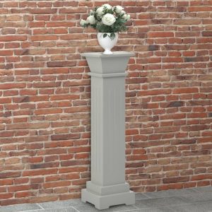 Classic Square Pillar Plant Stand MDF – Grey