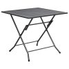 Folding Mesh Table Steel Anthracite – 80x80x72 cm